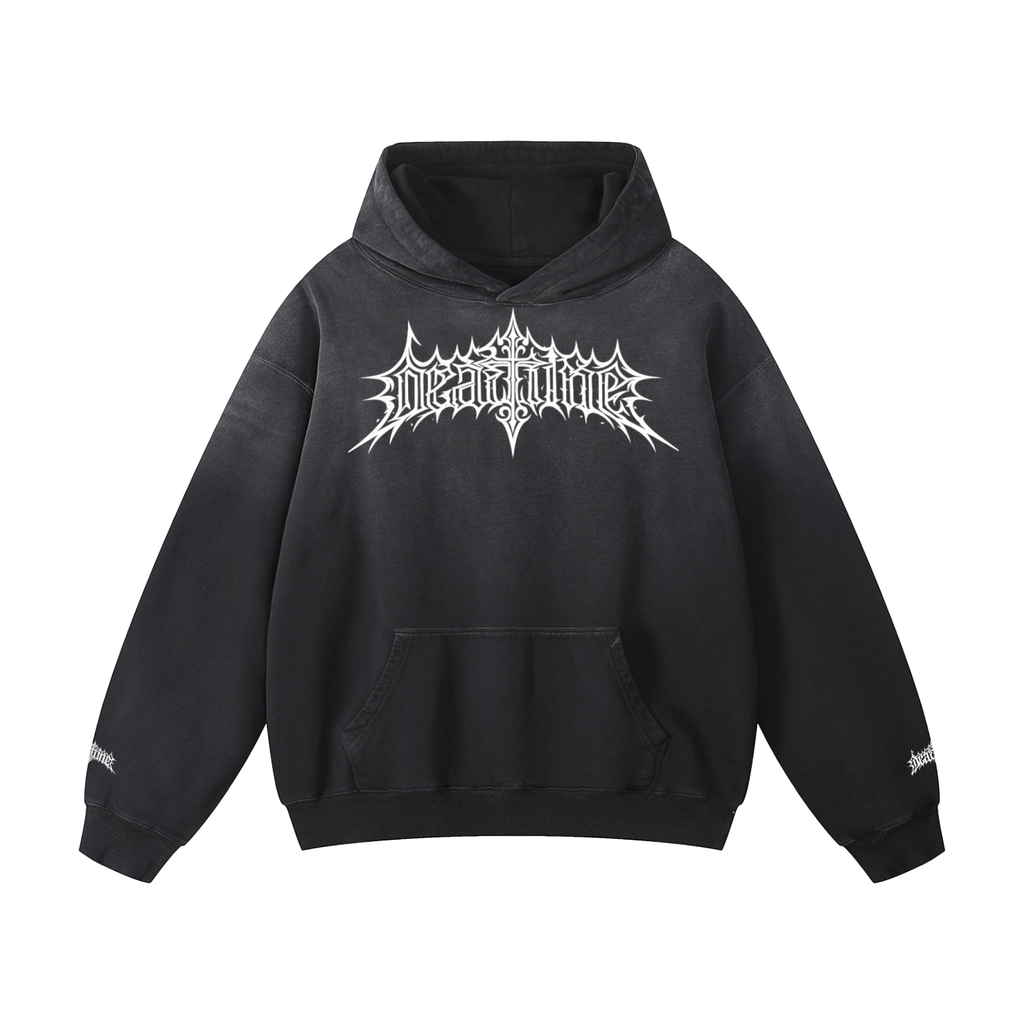 Heavyweight Sunfade Oversized Deadline Hoodie